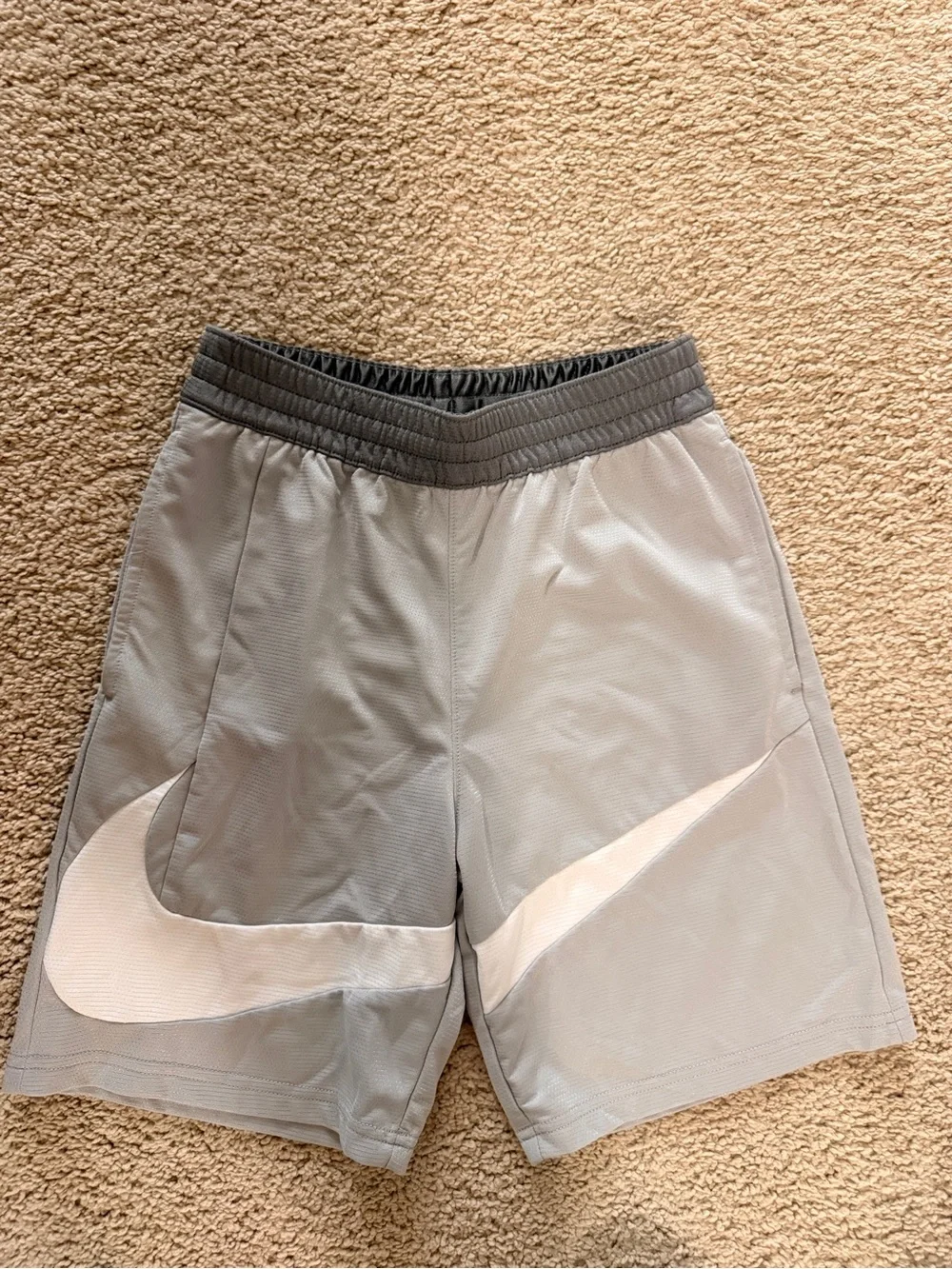 Nike Kids' Grey and Royal Blue Athletic Shorts - Duo
